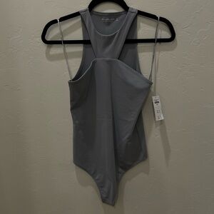 NWT Abercrombie Gray Sleeveless Bodysuit